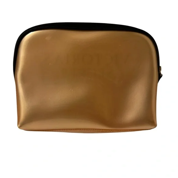 Victoria Secret gold and brown beautiful makeup bag - Picture 2 of 9